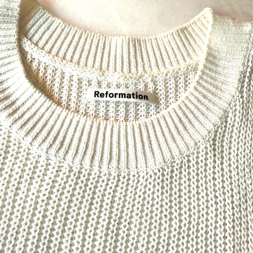 Reformation Cream Knit Sleeveless Tank Top - Picture 4 of 4